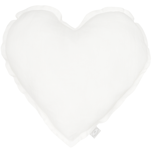 DSC3480 Krásny minimalistický vankúš v tvare srdca z kolekcie PURE NATURE bude dokonalou ozdobou každej izby.