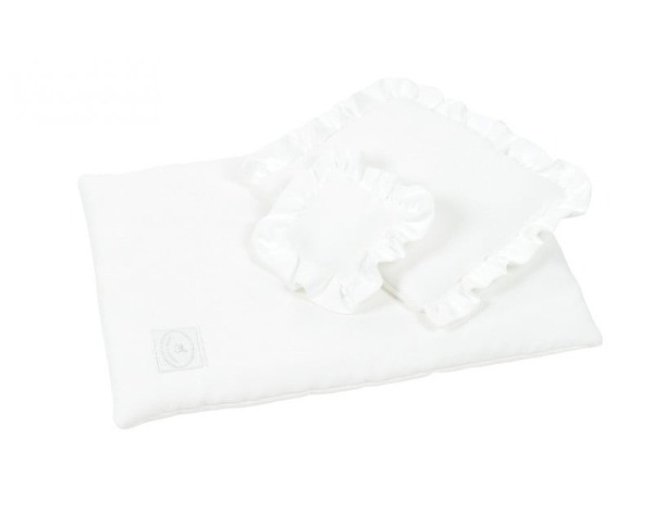 postelna bielizen biela dadaboom sk Sada posteľnej bielizne pre bábiky Cotton & Sweets je krásnym návrhom pre plyšového medvedíka alebo bábiku.