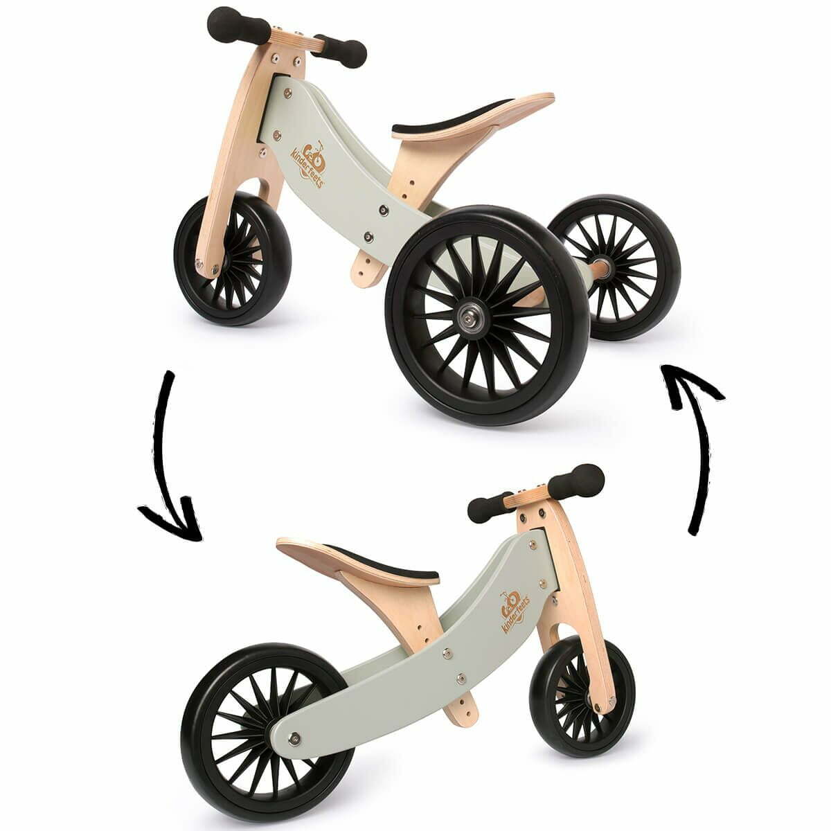 Dreveny balancny bicykel Kinderfeets® Tiny Tot Plus 2v1 zelena dadaboom sk 2