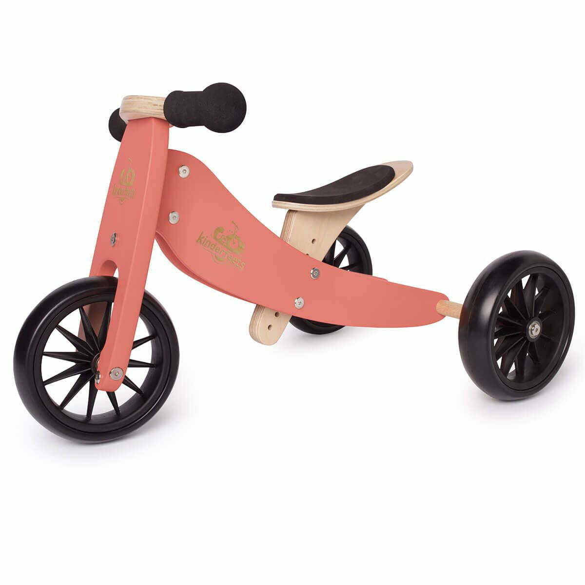 Dreveny balancny bicykel Kinderfeets® Tiny Tot 2v1 dadaboom sk koralova